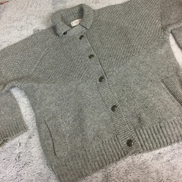 Orvis Wool button down cardigan sweater gray large - Picture 3 of 15
